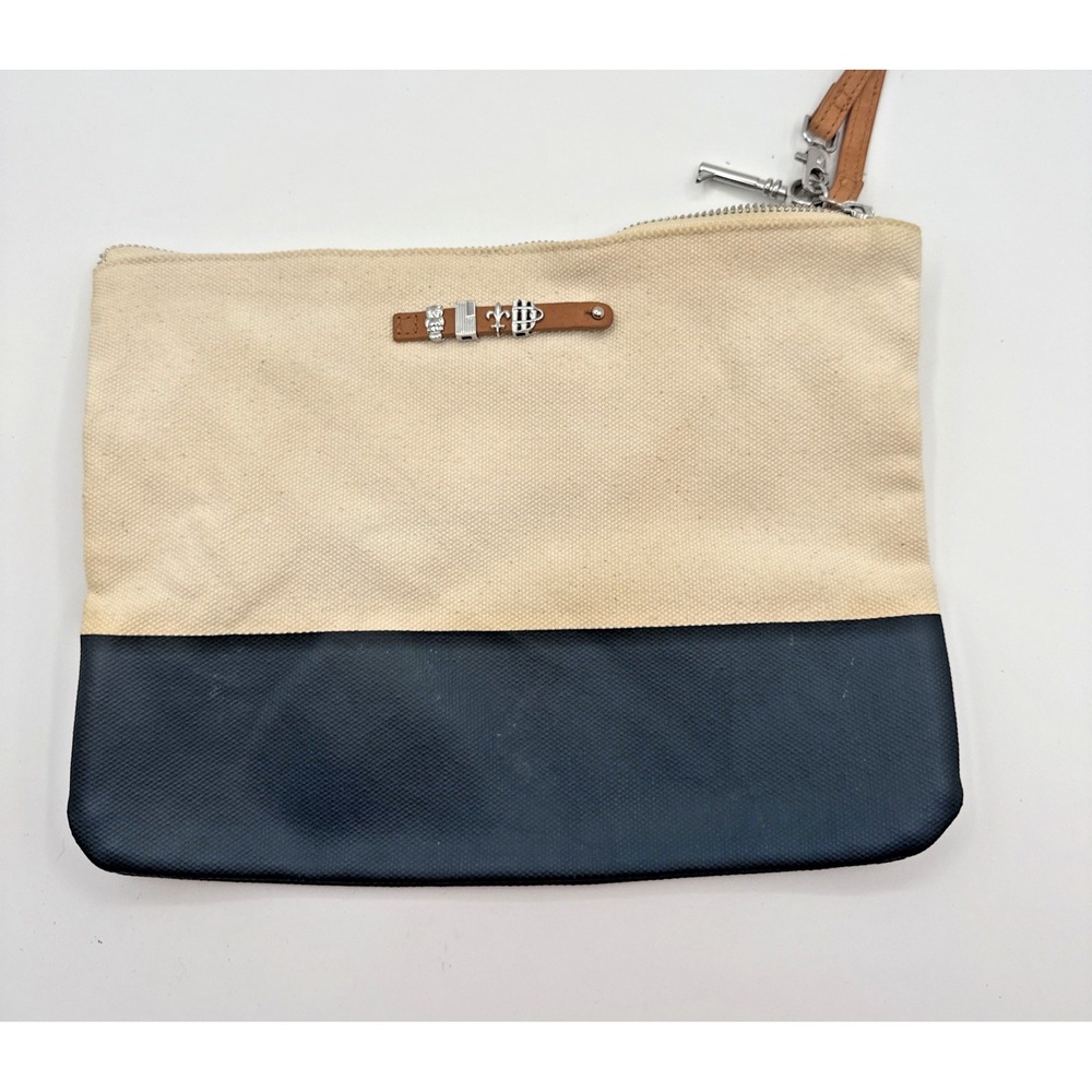 KEEP Collective WRISTLET POUCH Navy With 4 Charms Clutch Personalize Key